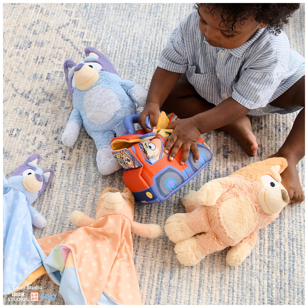 GUND Bingo is safe for ages 0 and up, soft and comforting.