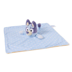 GUND Bluey blanket pattern detail adds gentle texture for sensory play.