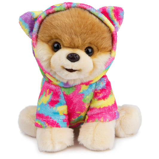 GUND Boo plush with tie-dye hoodie, soft cuddle toy for kids