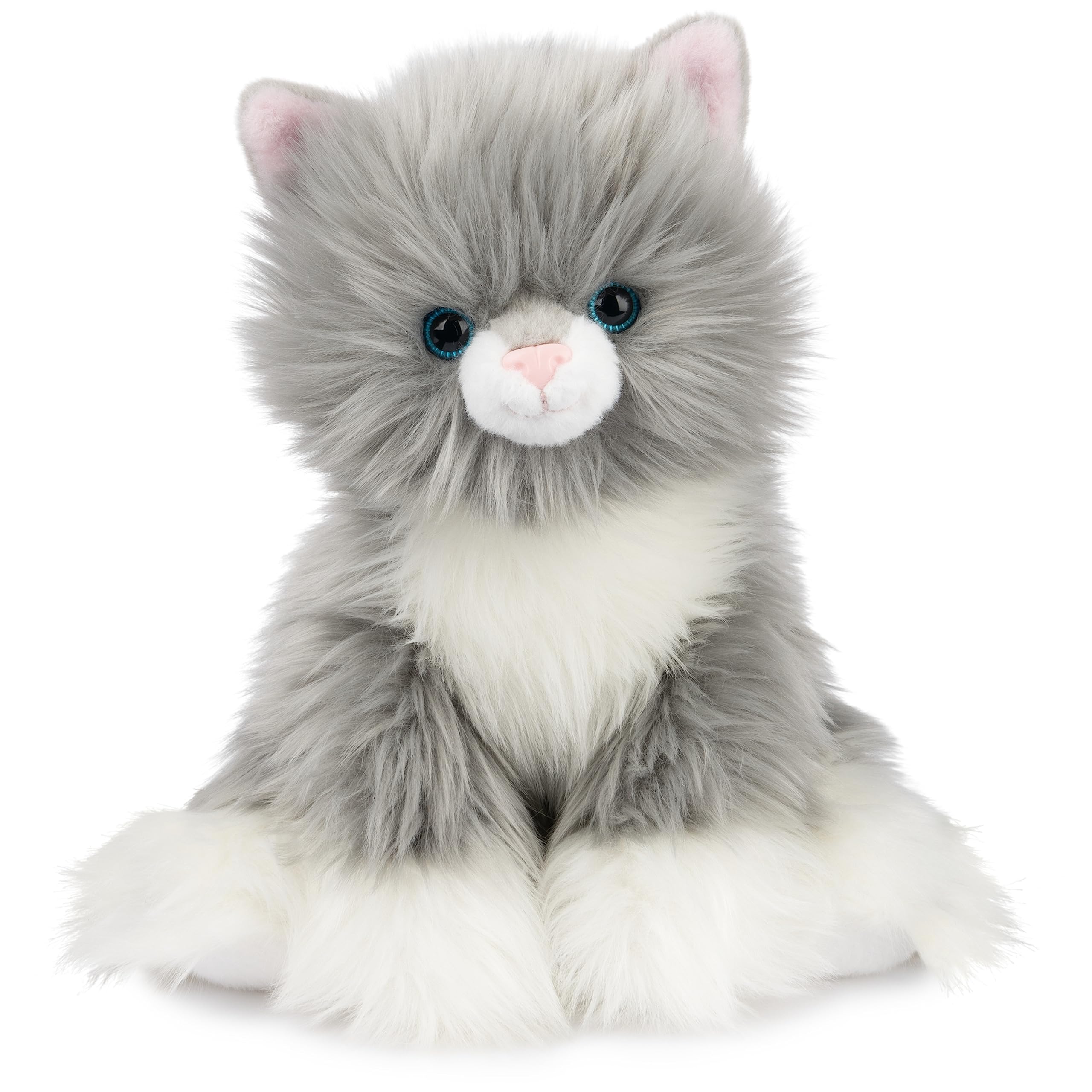 GUND Camilla Kitten Plush, 9-inch cuddly gray and white for hugs.