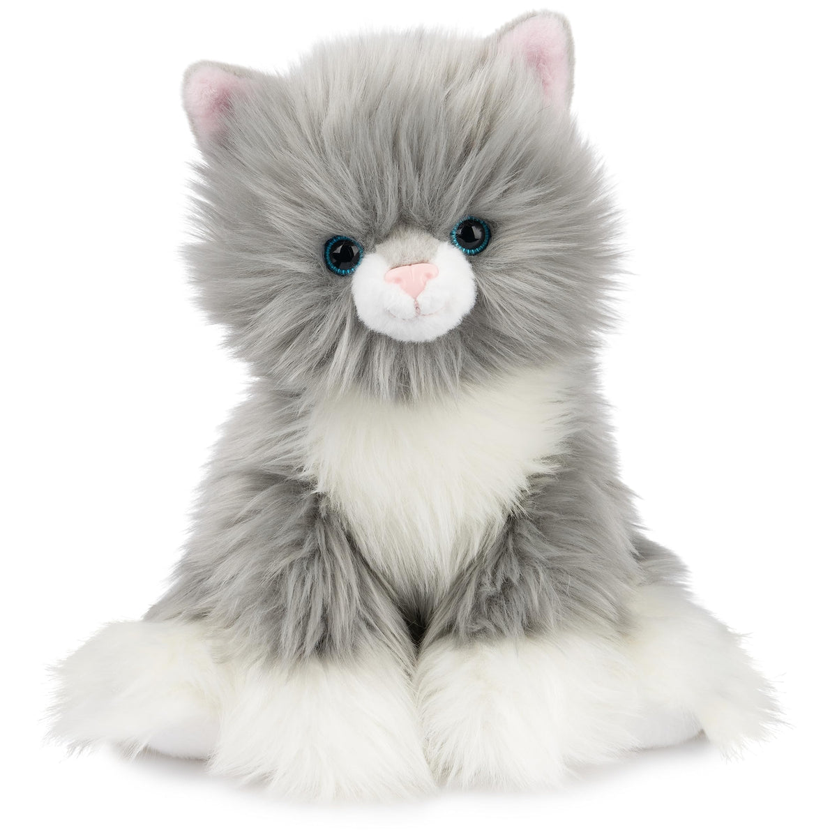 GUND Camilla Kitten Plush, 9-inch cuddly gray and white for hugs.