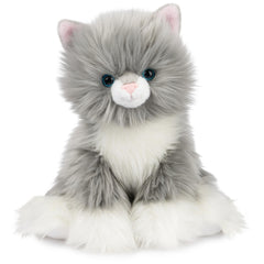 GUND Camilla Kitten Plush, 9-inch cuddly gray and white for hugs.