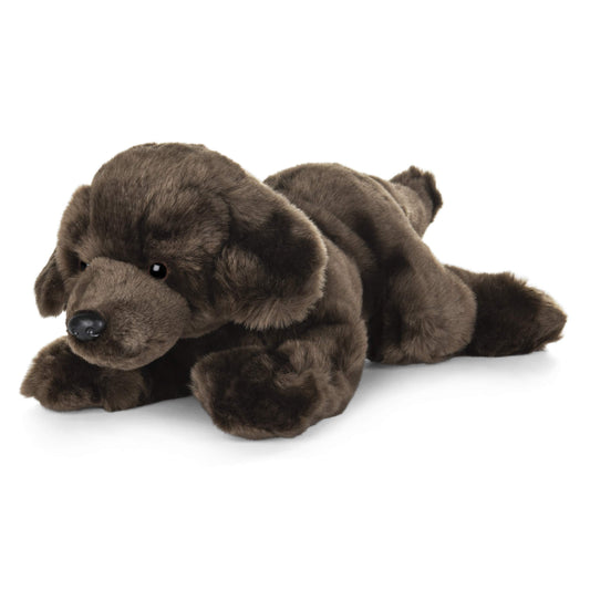 GUND Chocolate Labrador plush with surface-washable fabric for easy cleanup after playtime