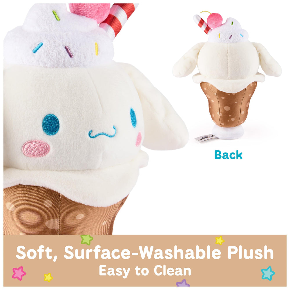 GUND Cinnamoroll root beer float plush sitting-base helps it stand upright on display