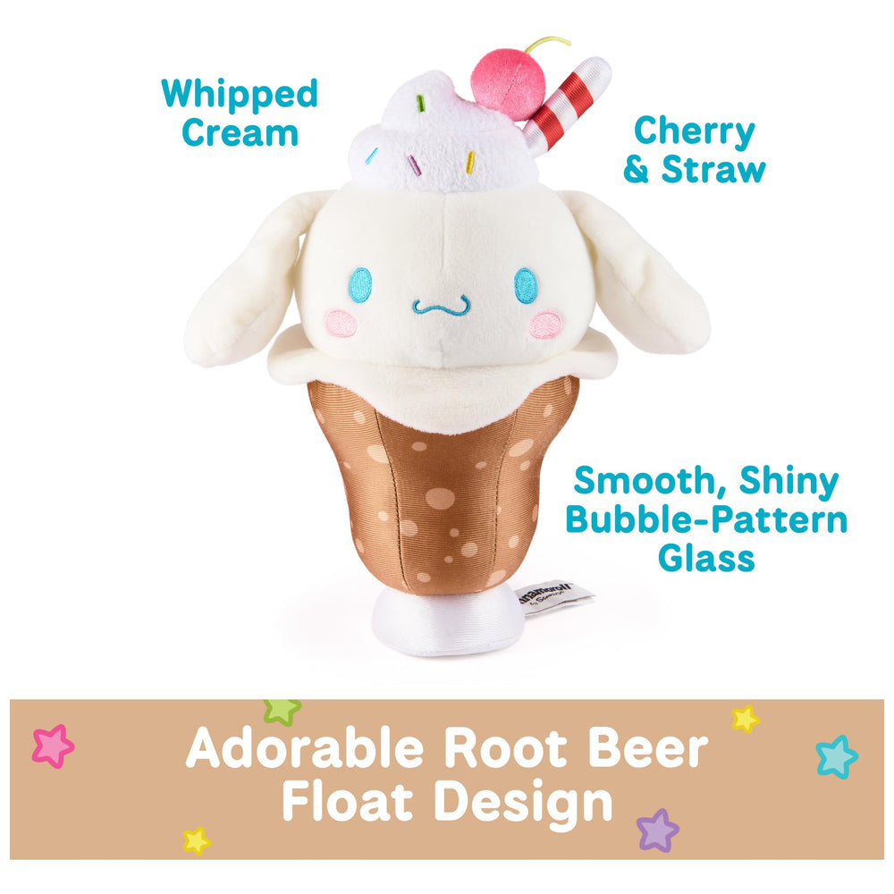 GUND Cinnamoroll root beer float plush straw-cherry accent boosts cuteness in any room