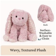 GUND Cozys Bunny pink fur and plush feel for cozy snuggles.