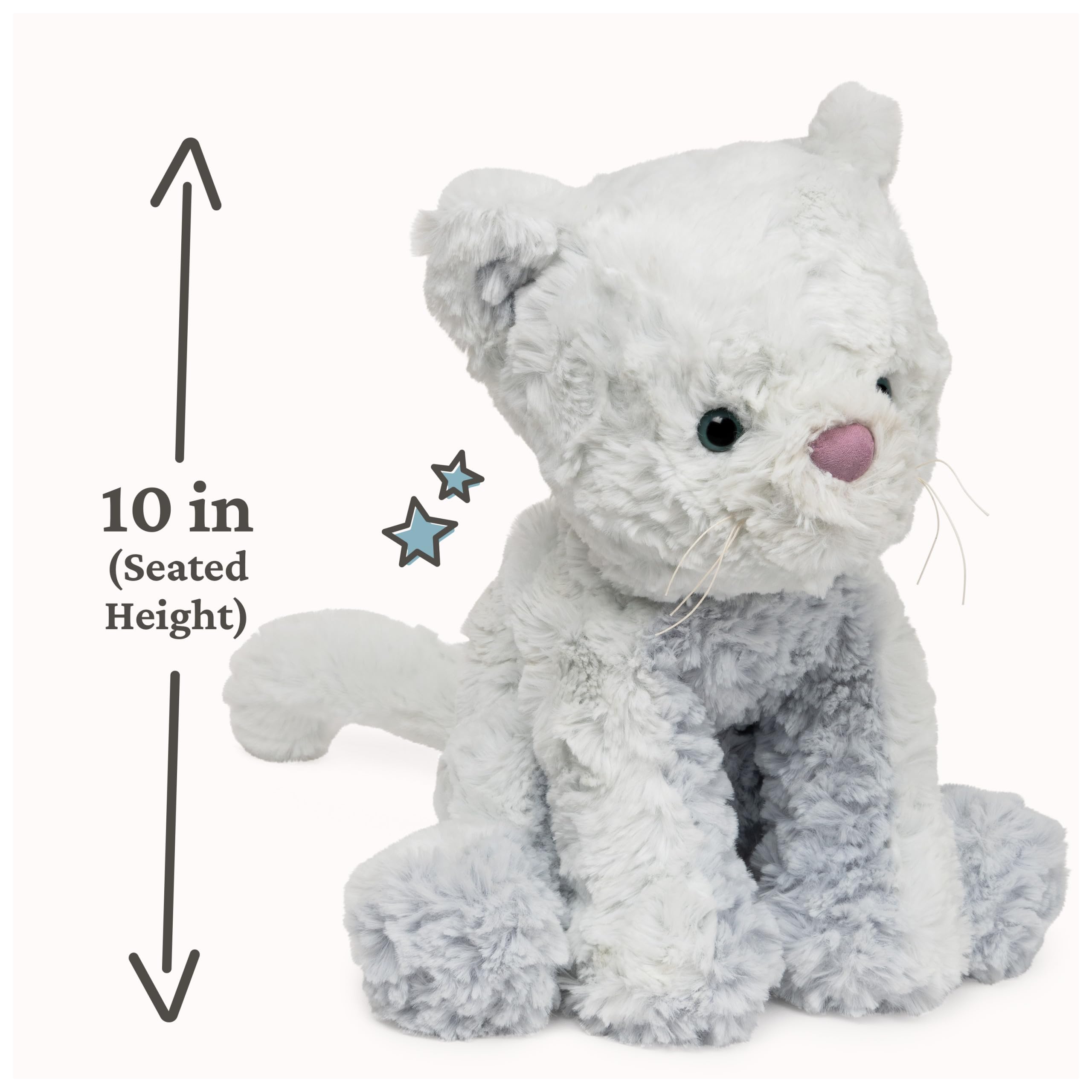 GUND Cozys Kitty Cat plush ripple blue fur texture for comfortable gripping