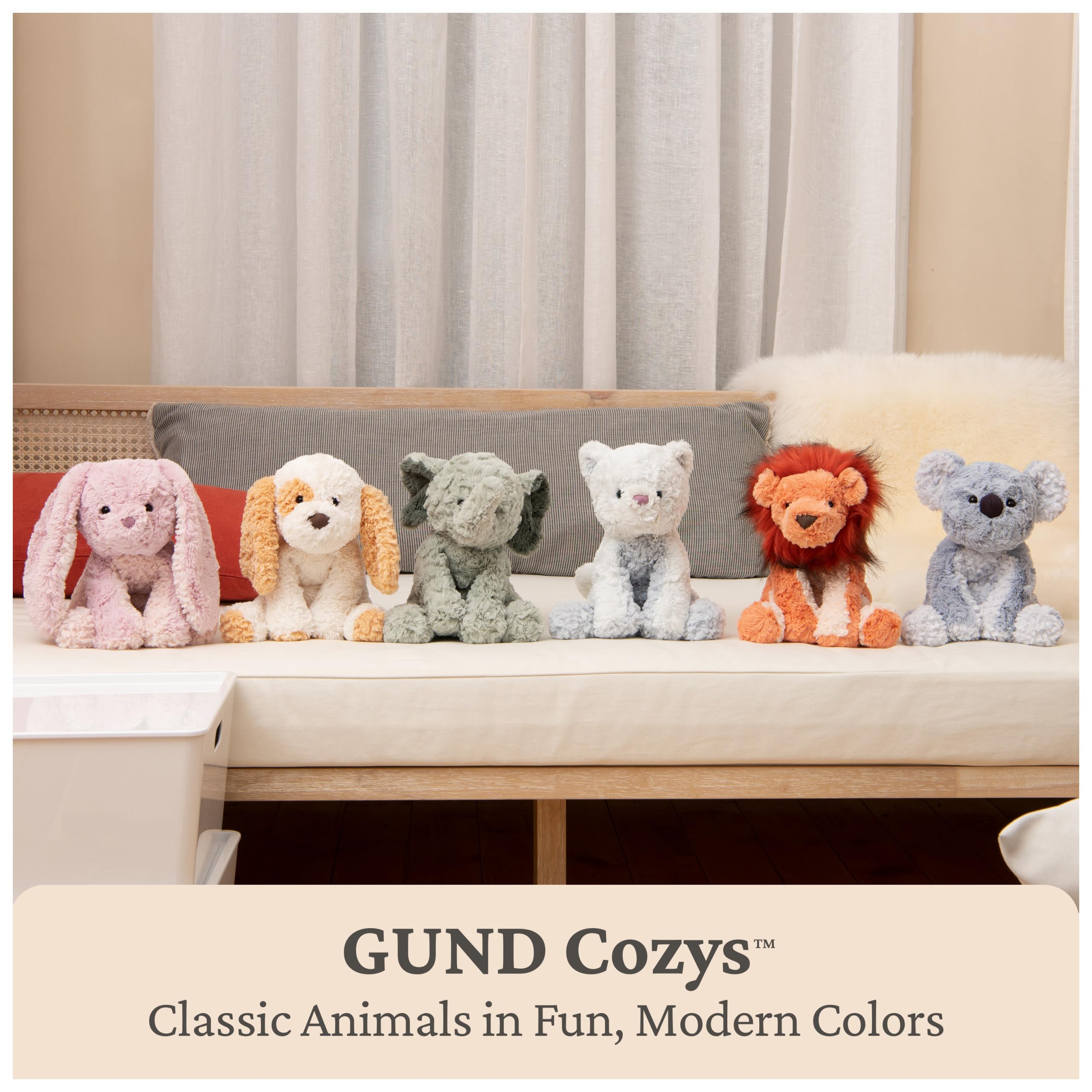 GUND Cozys Kitty Cat plush blue fur ripple close-up highlights texture