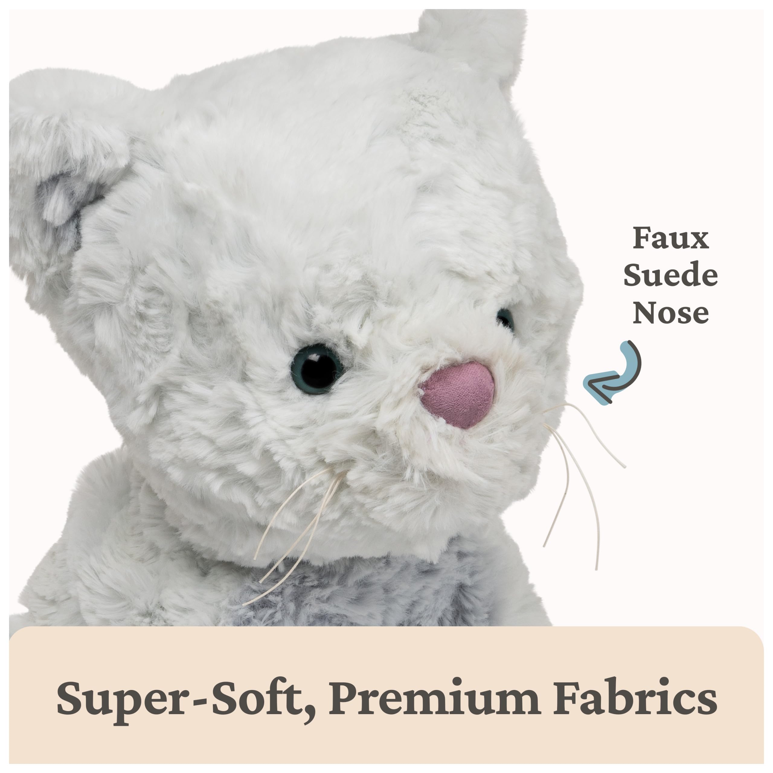 GUND Cozys Kitty Cat plush pink nose detail adds charm