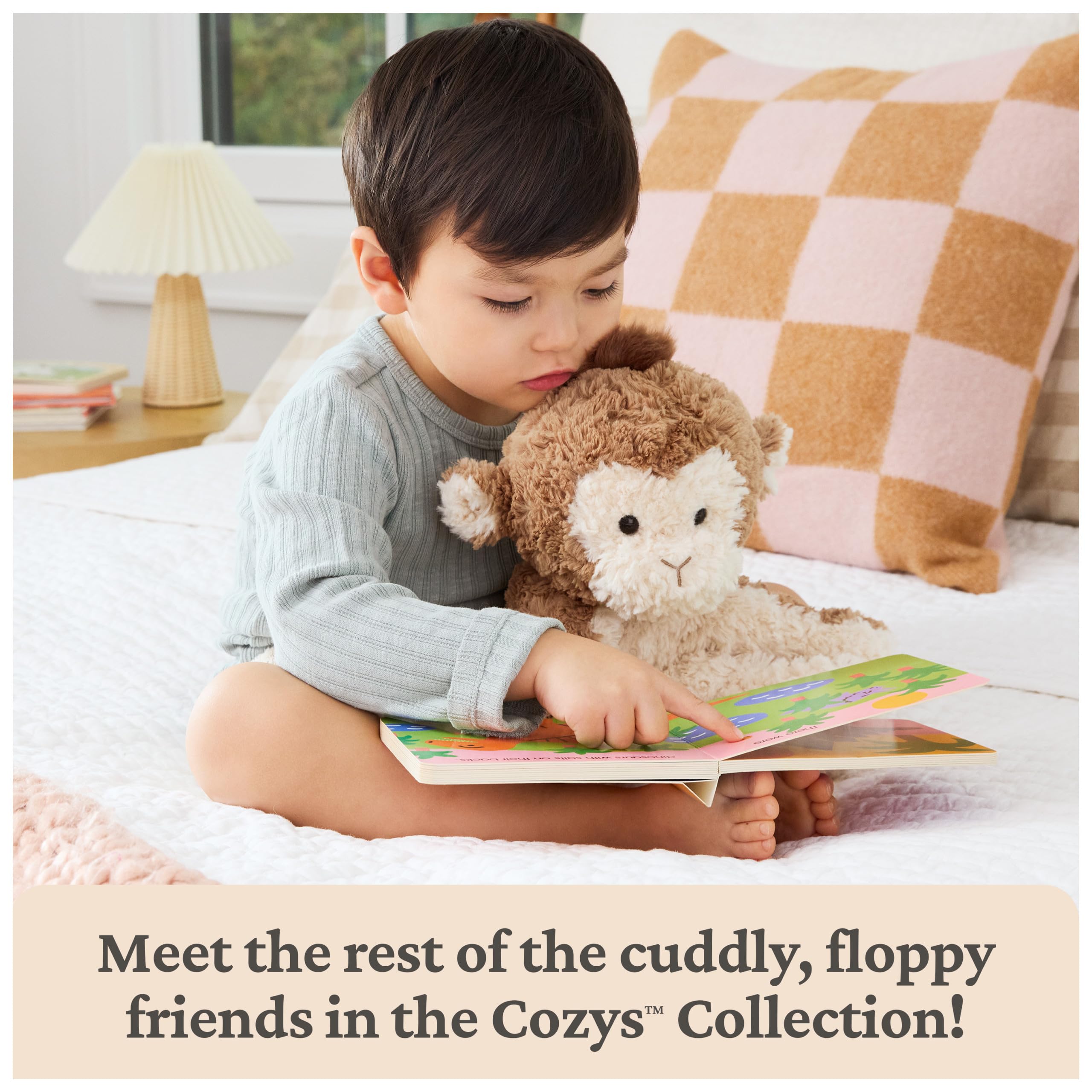 GUND Cozys Lion soft fabric is surface-washable for easy care.