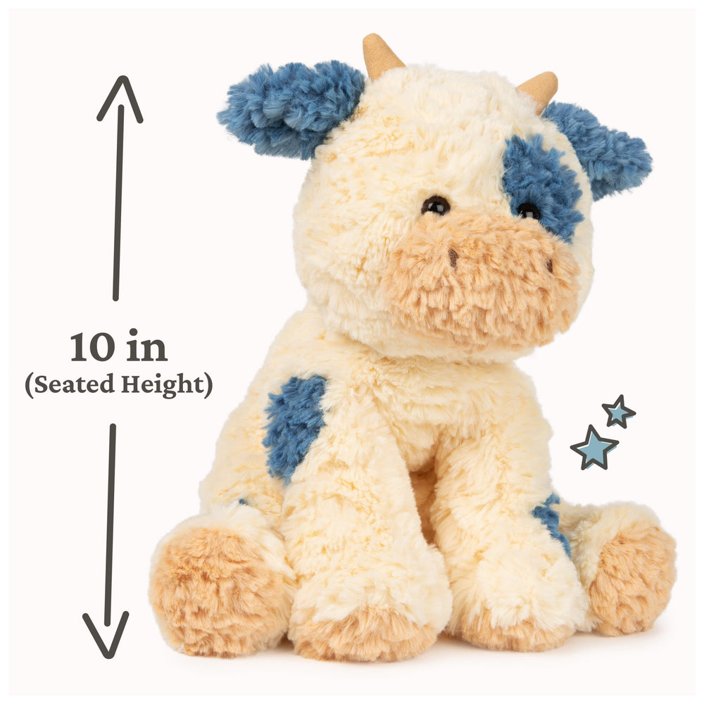 GUND Cozys Cow plush with floppy limbs invites hugs and interactive play.