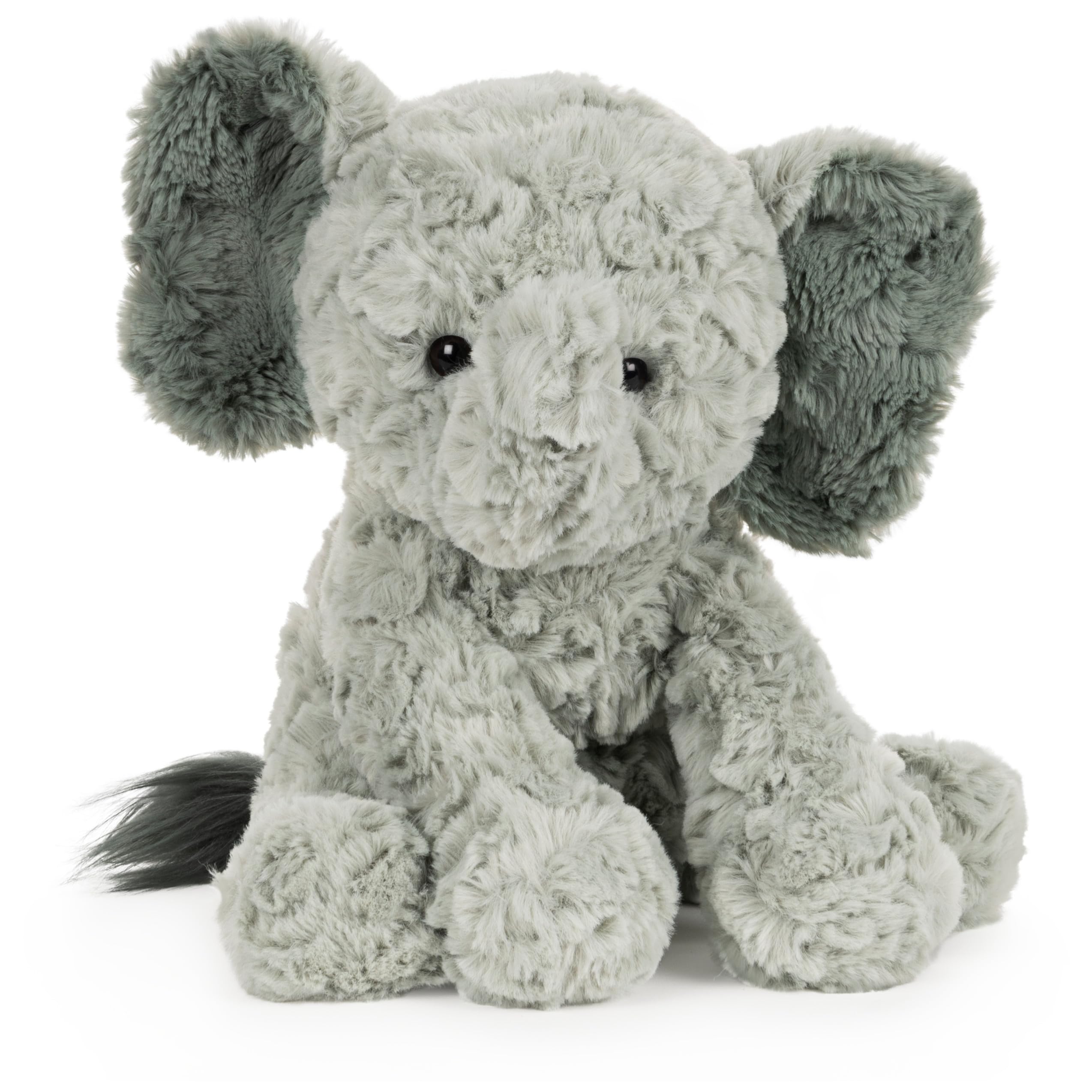 GUND Cozys Elephant Plush sits upright for easy cuddling and play