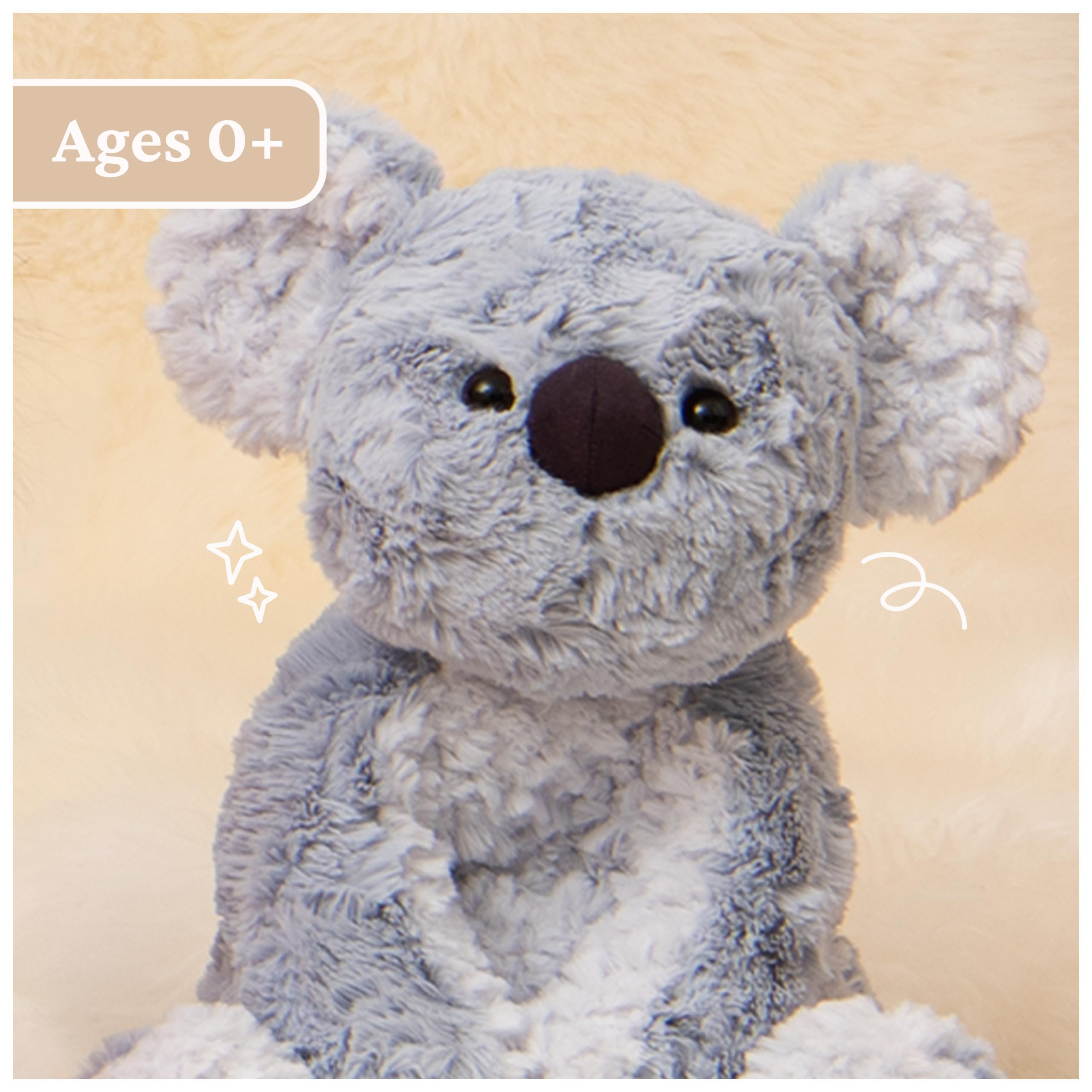 GUND Cozys Koala soft fabric close-up, durable and easy to clean for everyday use.