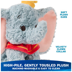 GUND Dumbo red clown collar with gold embroidery enhances classic look.