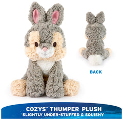 Thumper plush in gray-cream fur with long ears for imaginative cuddles.