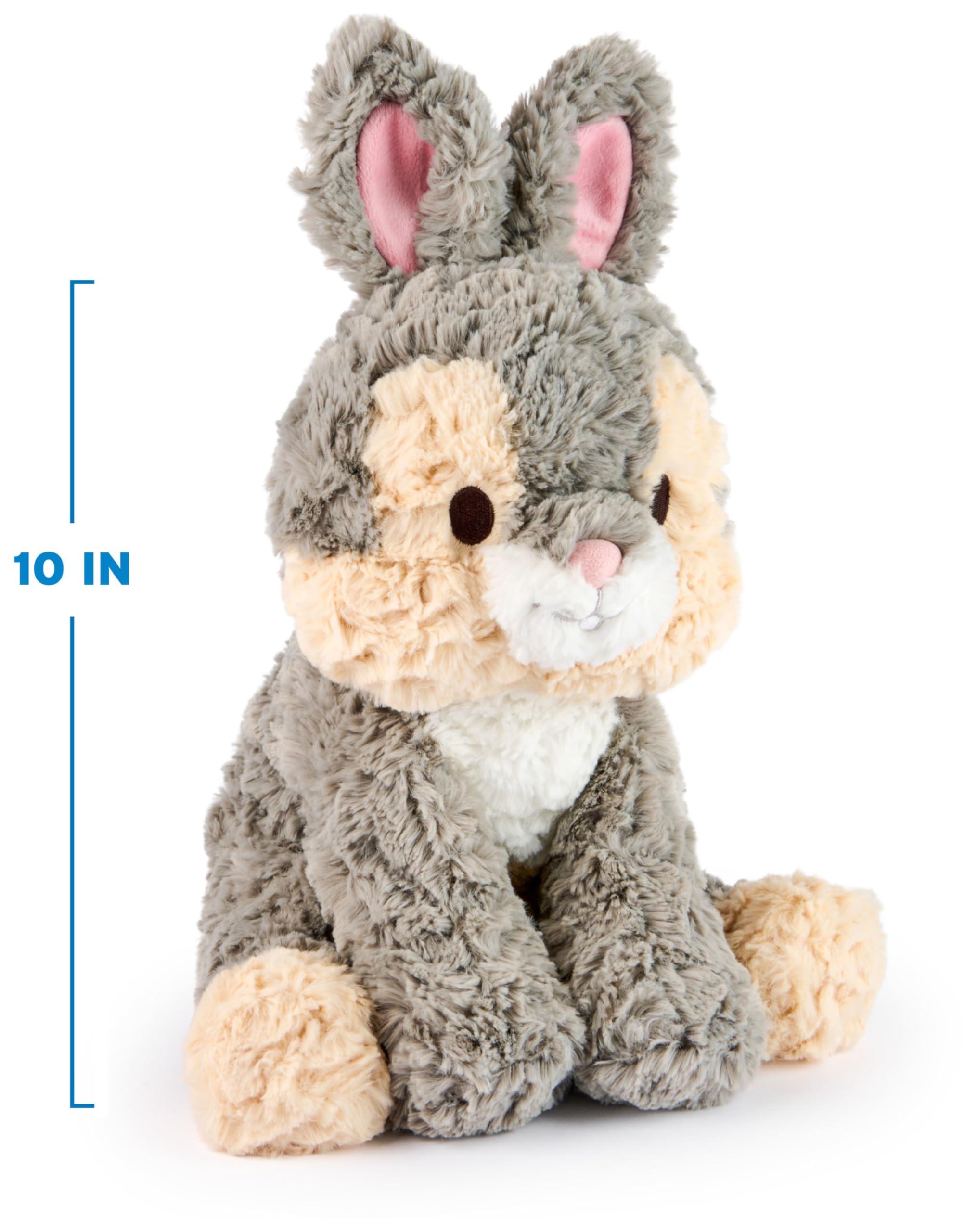 Soft pink nose and ear lining add cute accents.