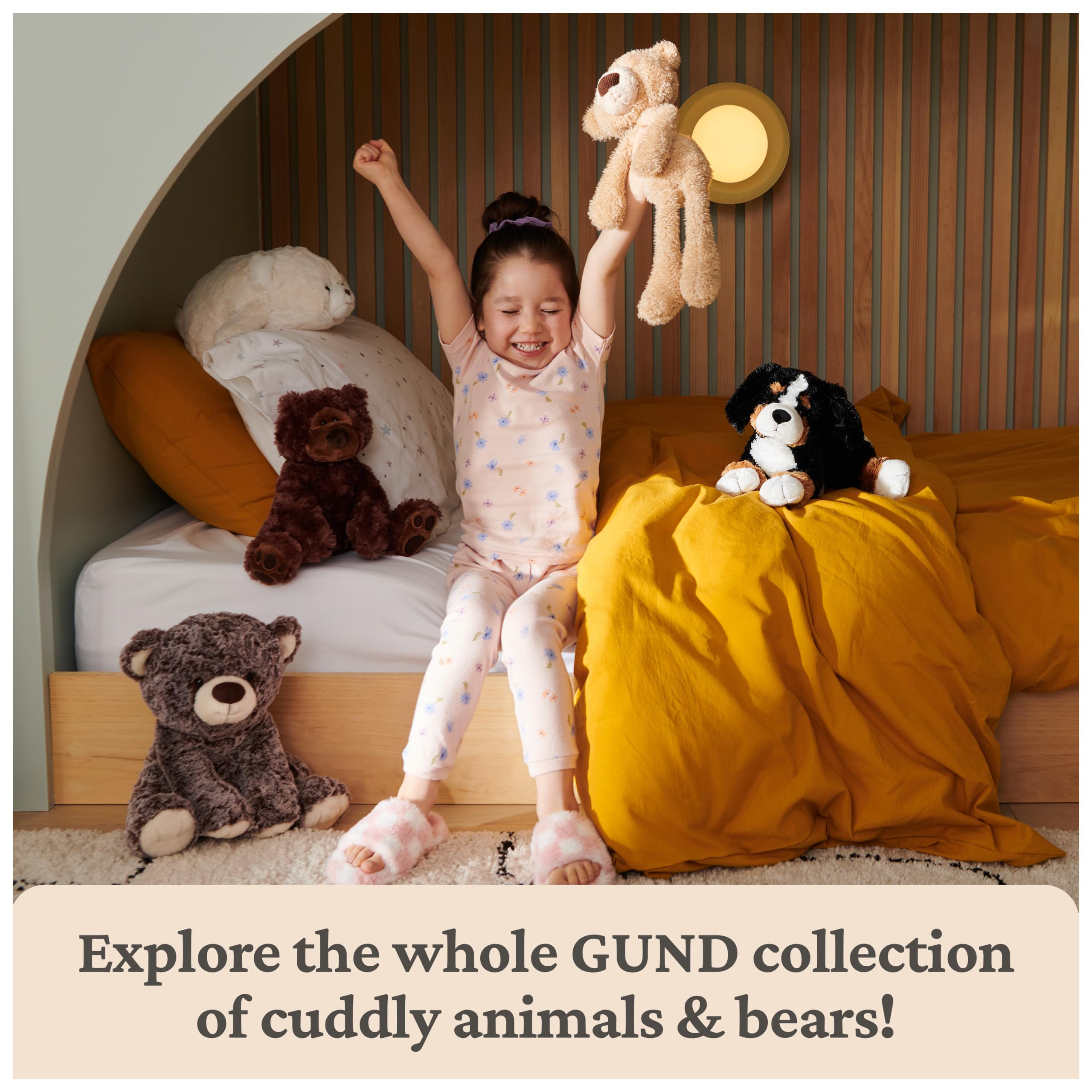 GUND Effe serves as a cozy decor piece when not in use for cuddles.