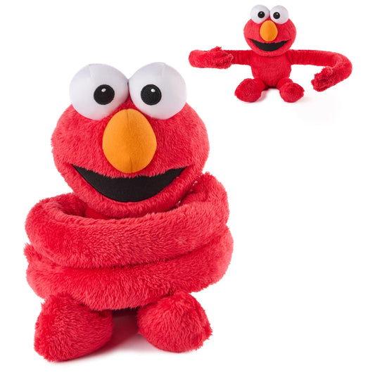 GUND Elmo Hug-a-Moves plush; 14-inch cuddle-ready design for cozy hugs.