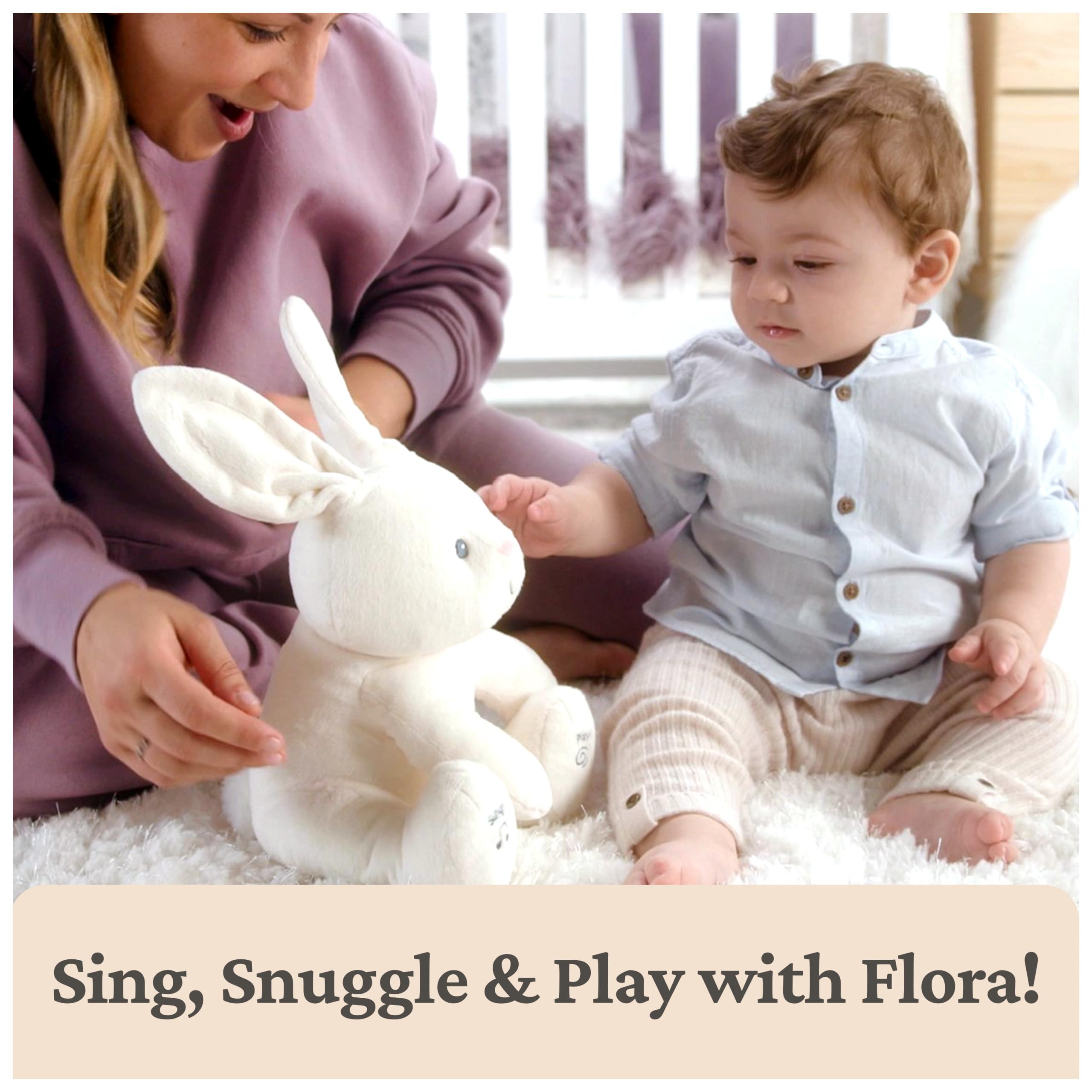 GUND Flora is surface-washable for easy cleanup after playtime.