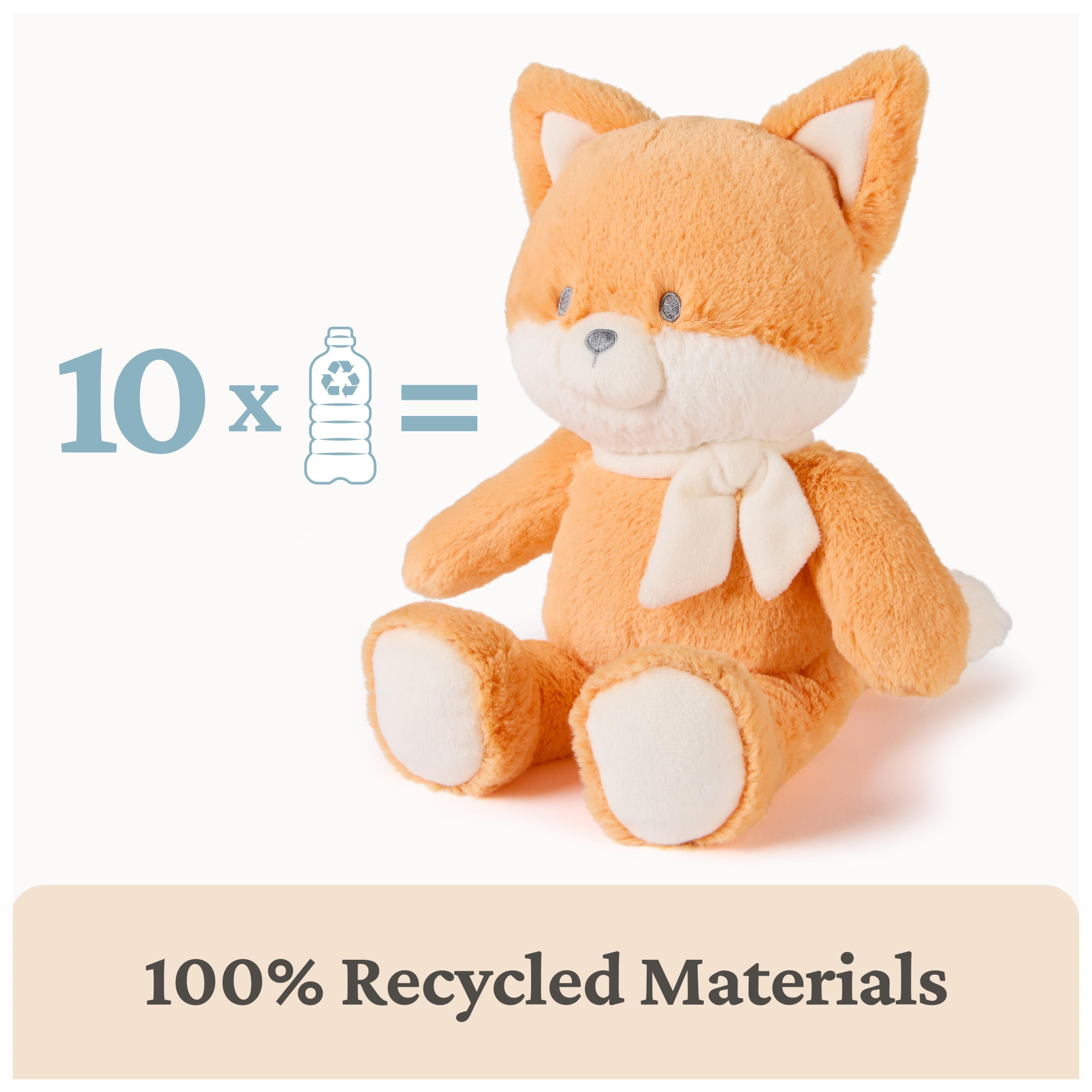 GUND fox plush in nursery setting, soft and versatile decor piece.