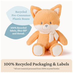 GUND fox plush packaging made from recycled materials for sustainable gifting.