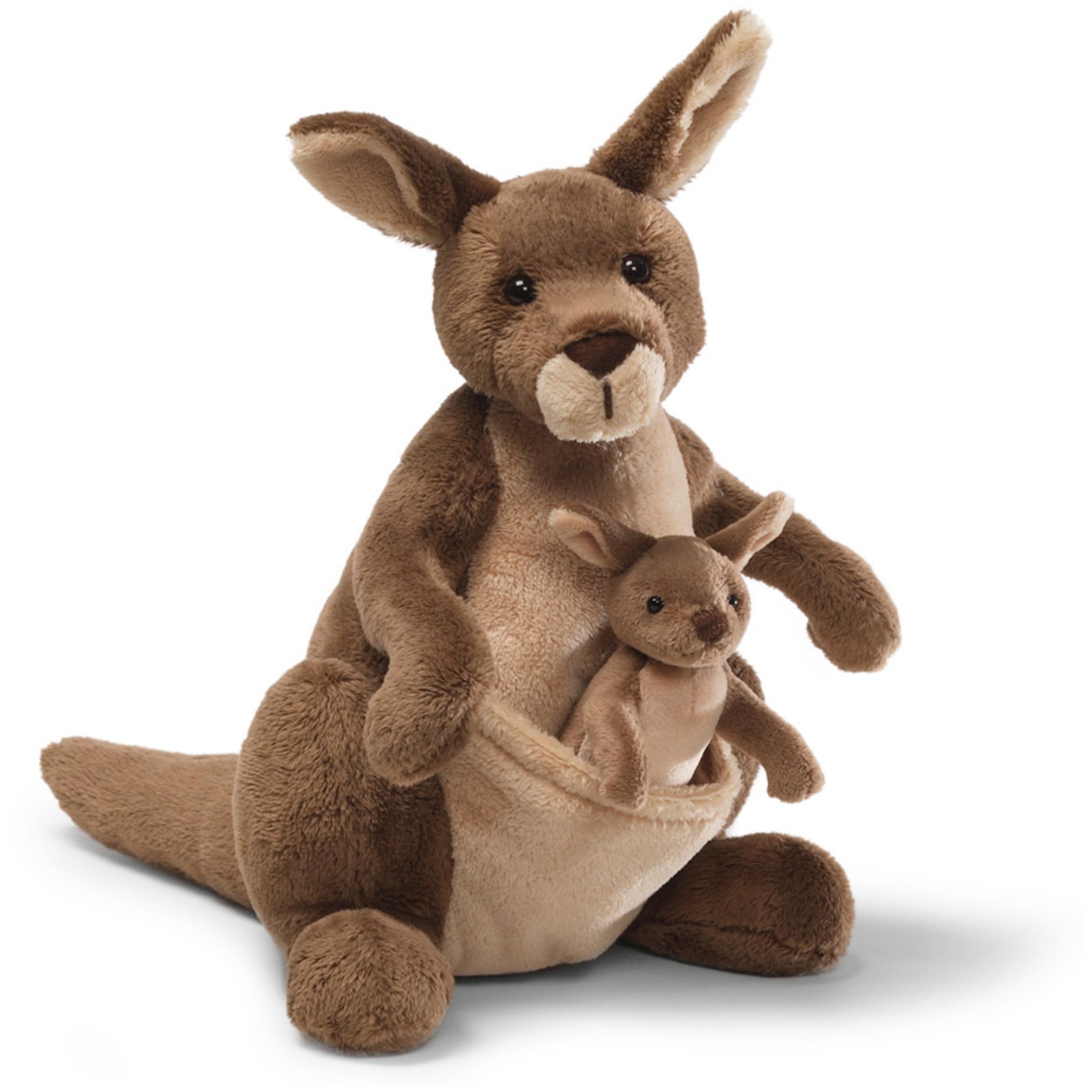 GUND Jirra kangaroo with Joey plush – 10-inch cuddly toy for kids.