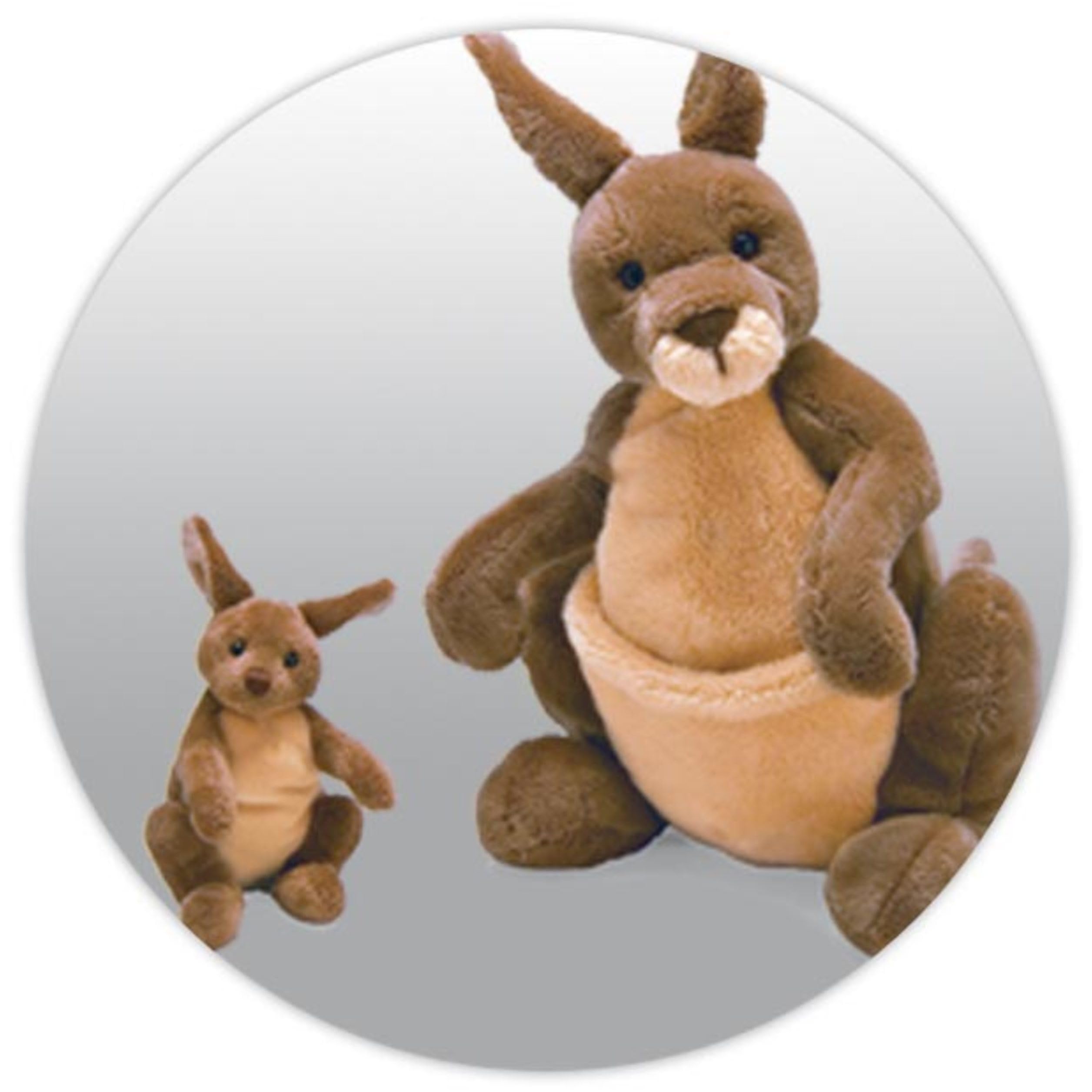 GUND Jirra kangaroo with removable joey pouch – safe soft companion for imaginative play.
