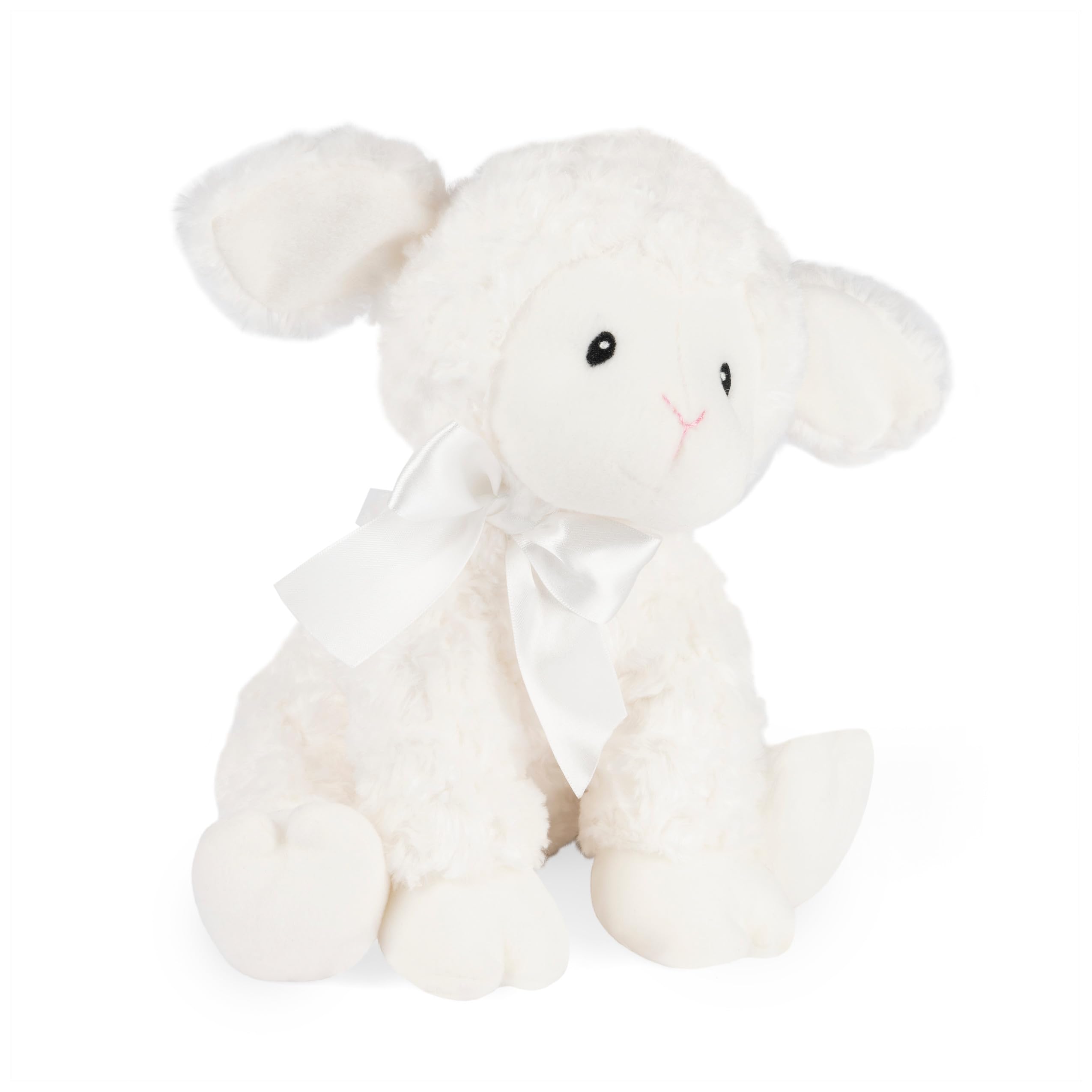 GUND Lena Lamb Keywind plush swaying as Brahms Lullaby plays, inviting gentle interaction