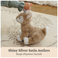 Machine-washable Maple Deer Plush easy cleaning.