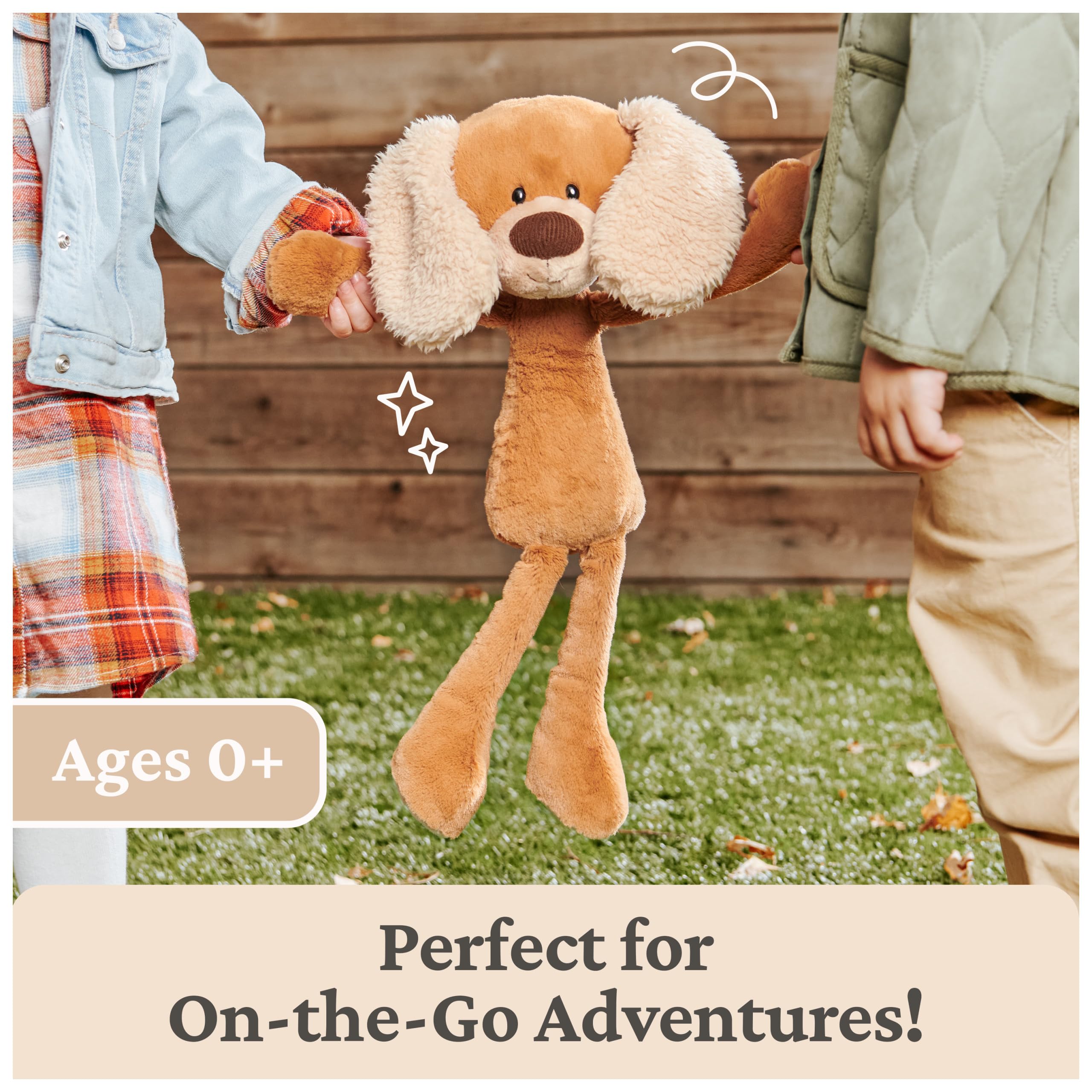 GUND Masi surface-washable plush stays soft after adventures.