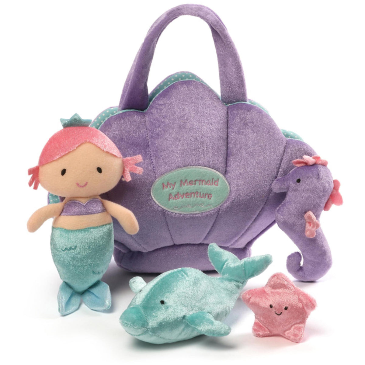 GUND Mermaid Adventure playset bag with four sensory toys for early exploration