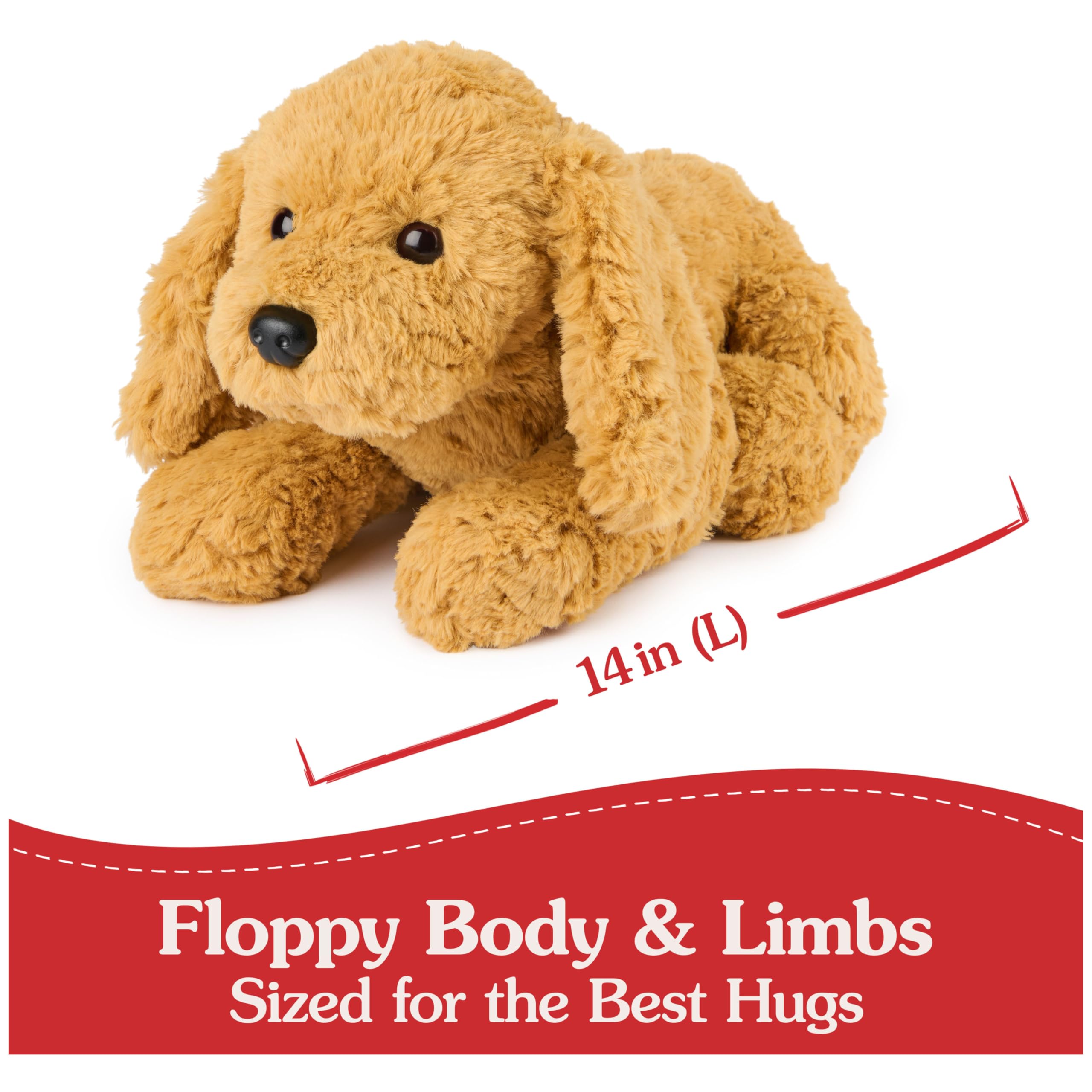 GUND Muttsy left paw with red heart stitch signaling Forever Friends connection