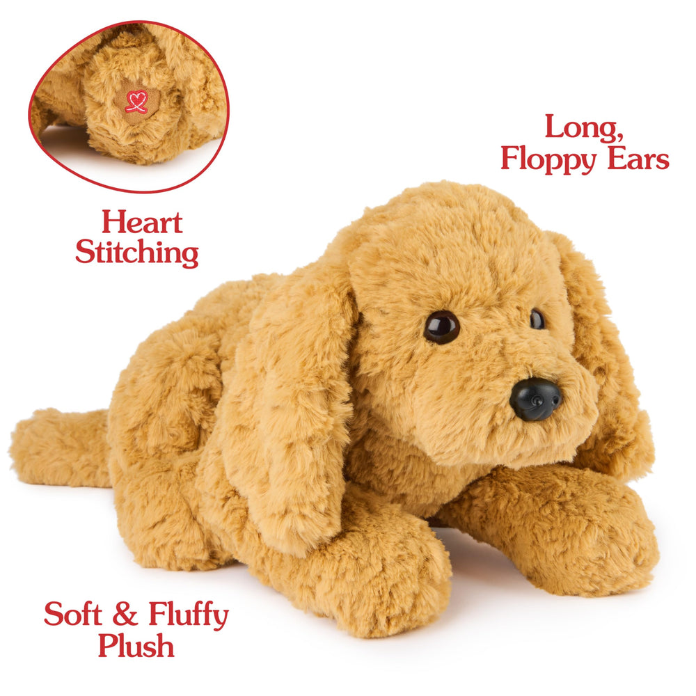 GUND Muttsy lounging pose ideal for relaxing play and nap time