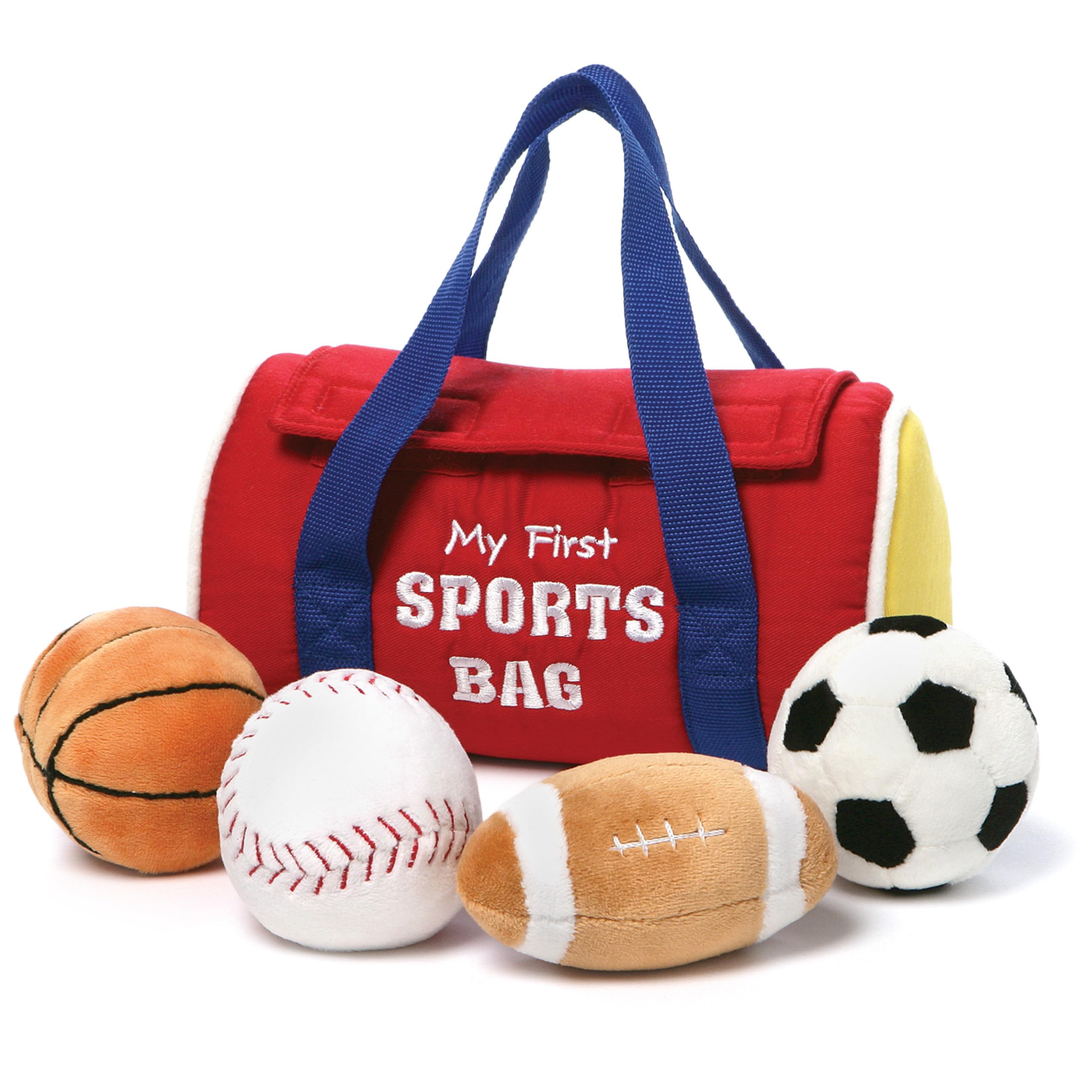 GUND My First Sports Bag 8-inch duffel bag with plush toys for baby play