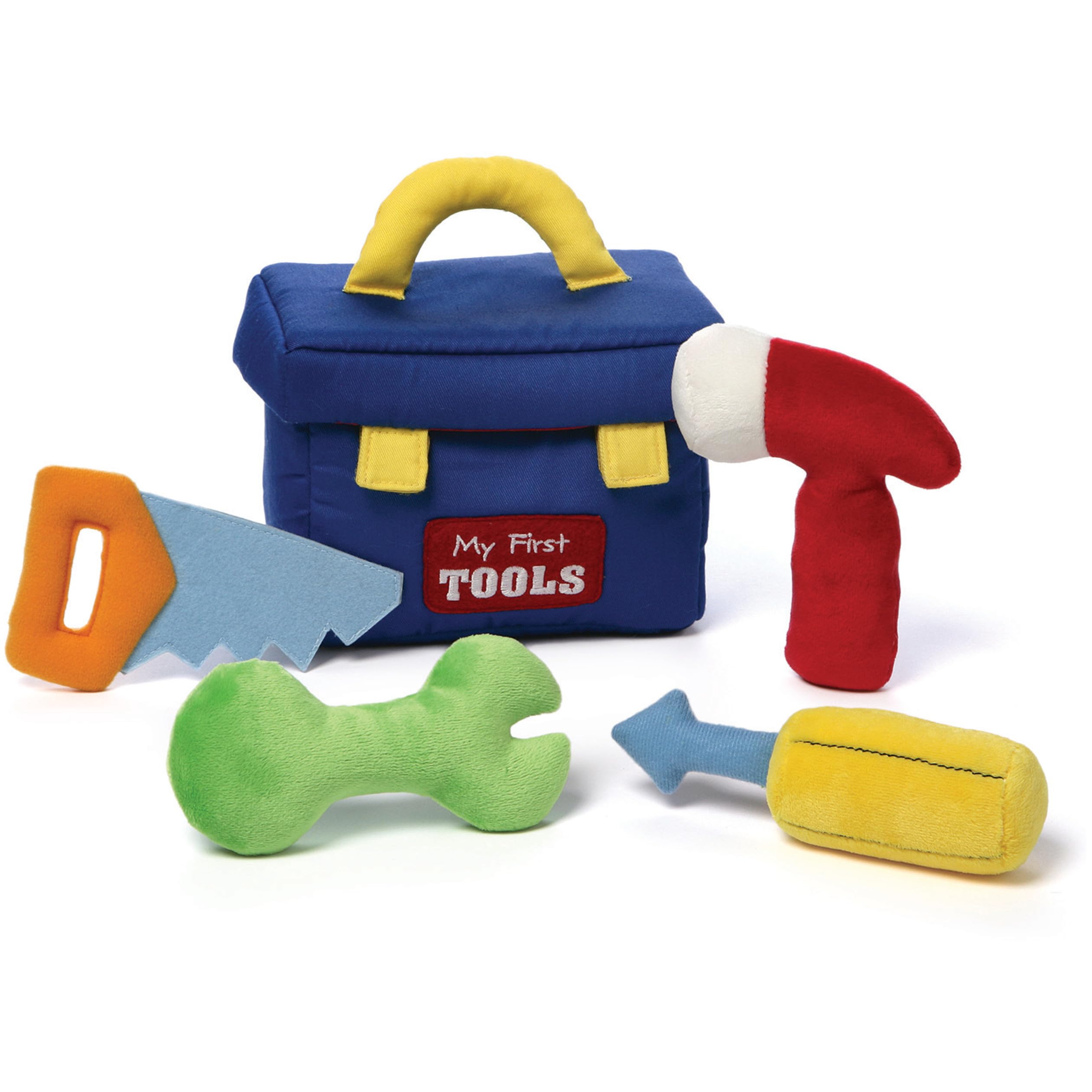 GUND My First Toolbox 5-Piece plush playset in a nursery promotes tactile exploration