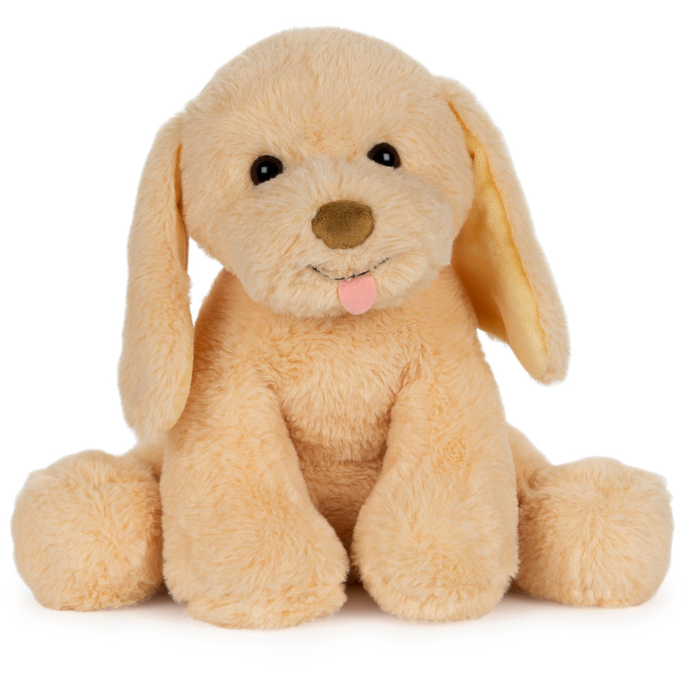 GUND My Pet Puddles face close-up with soft yellow fur for comforting play.