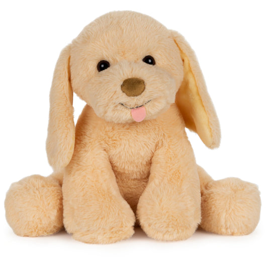 GUND My Pet Puddles face close-up with soft yellow fur for comforting play.