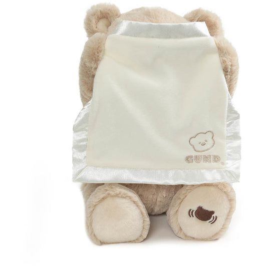Animated mouth and arm motion brings peek-a-boo to life for baby.