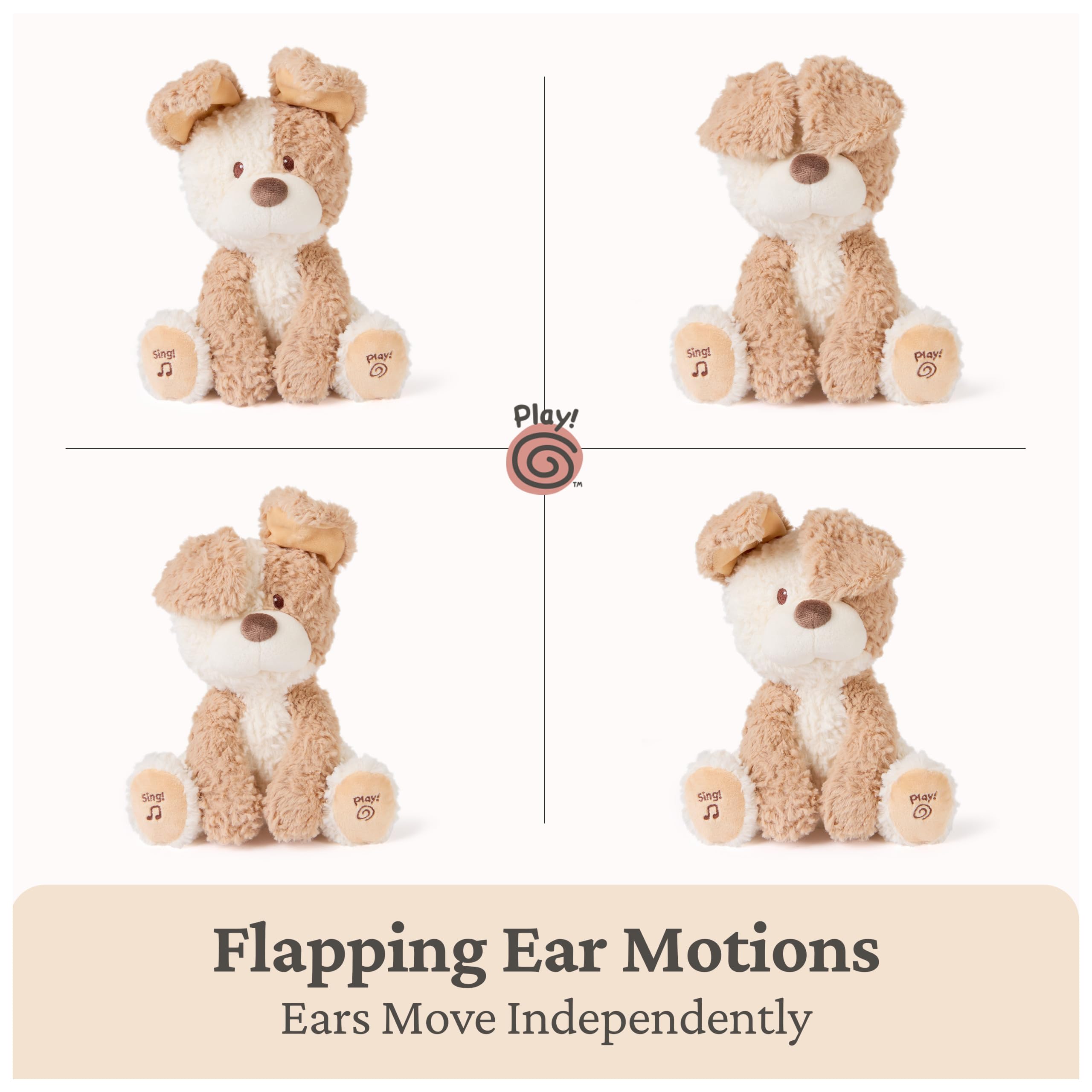 GUND Peeki peekaboo ears demonstrate covering eyes for playful surprise