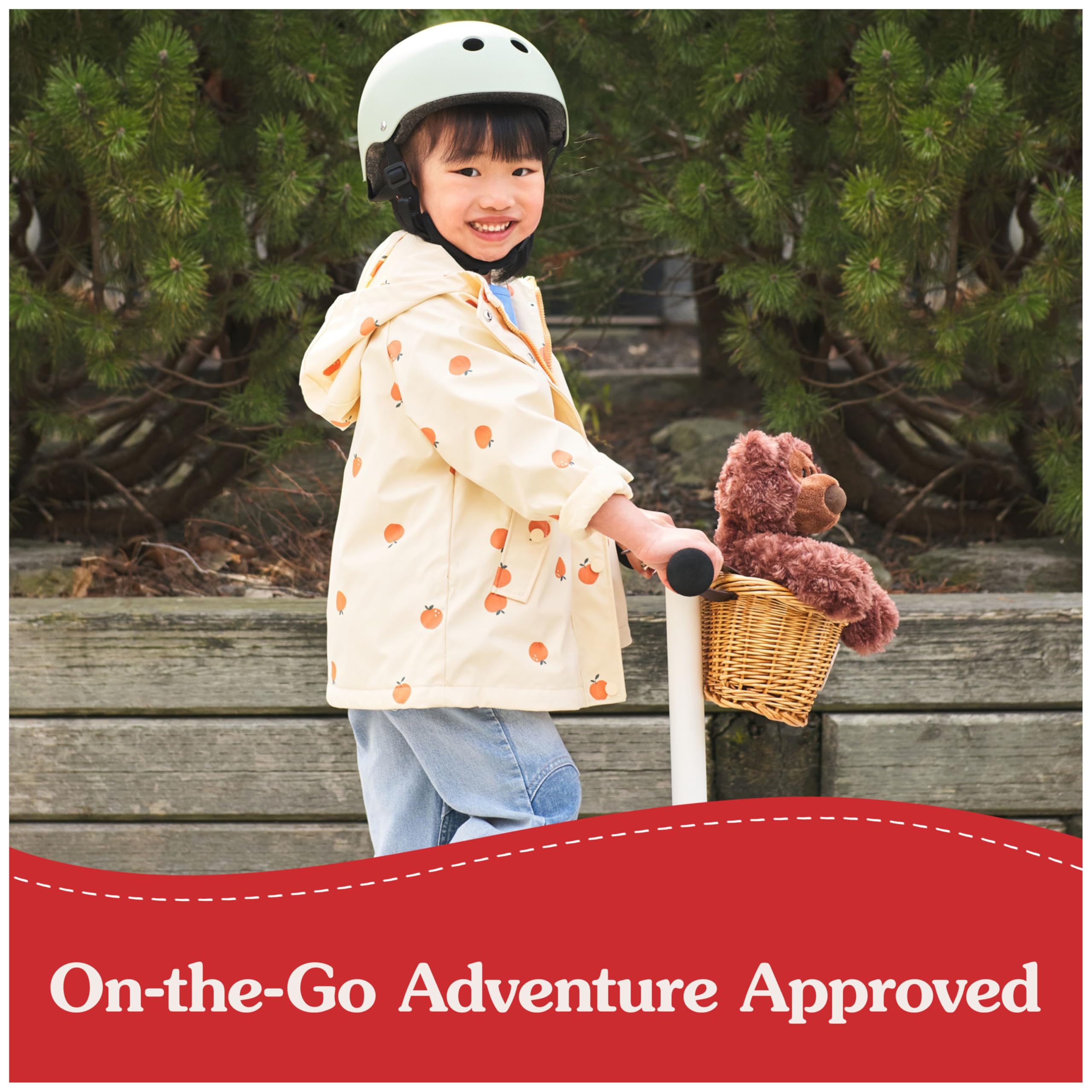 Philbin's curious face invites adventures and imaginative play.