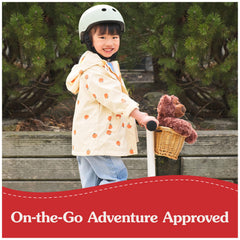 Philbin's curious face invites adventures and imaginative play.