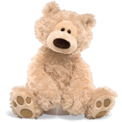 GUND Philbin teddy bear beige 12in with soft hugs for cuddling at bedtime.