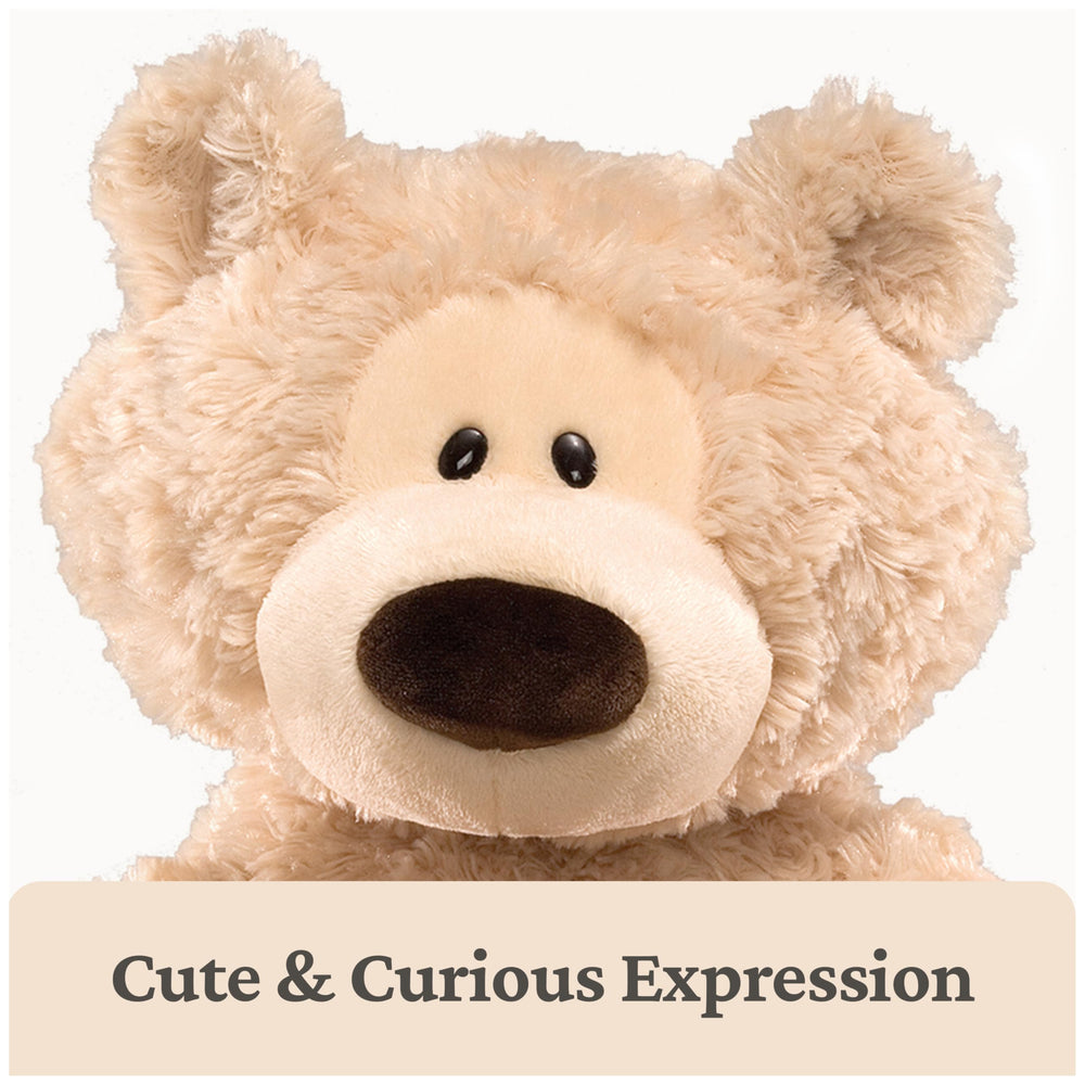 GUND Philbin beige teddy bear close-up highlighting oversized paws for big hugs.