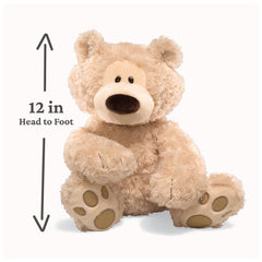 GUND Philbin teddy bear paw pad accents highlight playful details for kids.