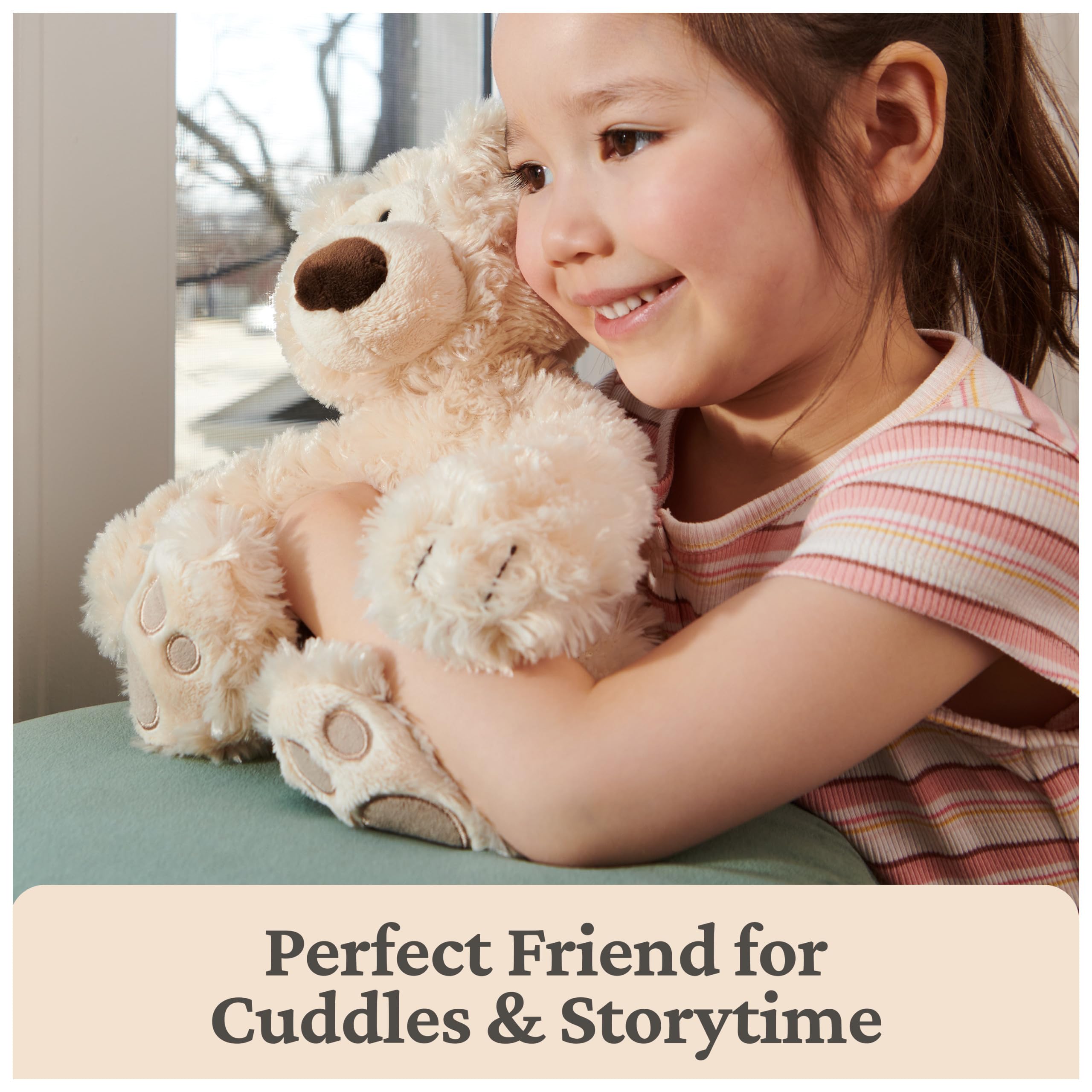 GUND Philbin teddy bear surface washable feature makes cleanups quick.