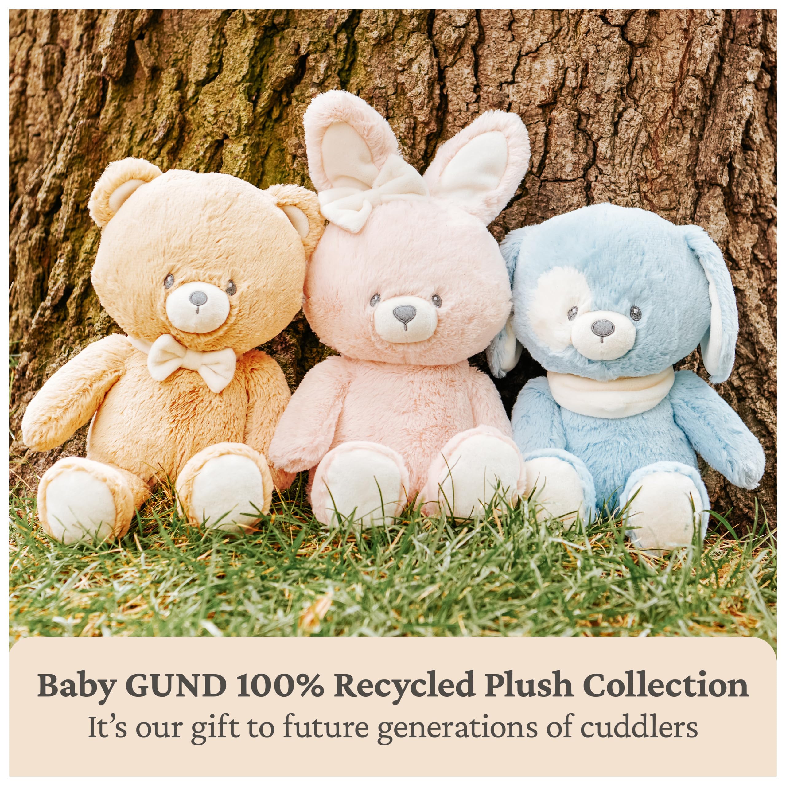 GUND Piper fox plush close-up of cream bow and cozy texture for nurseries.