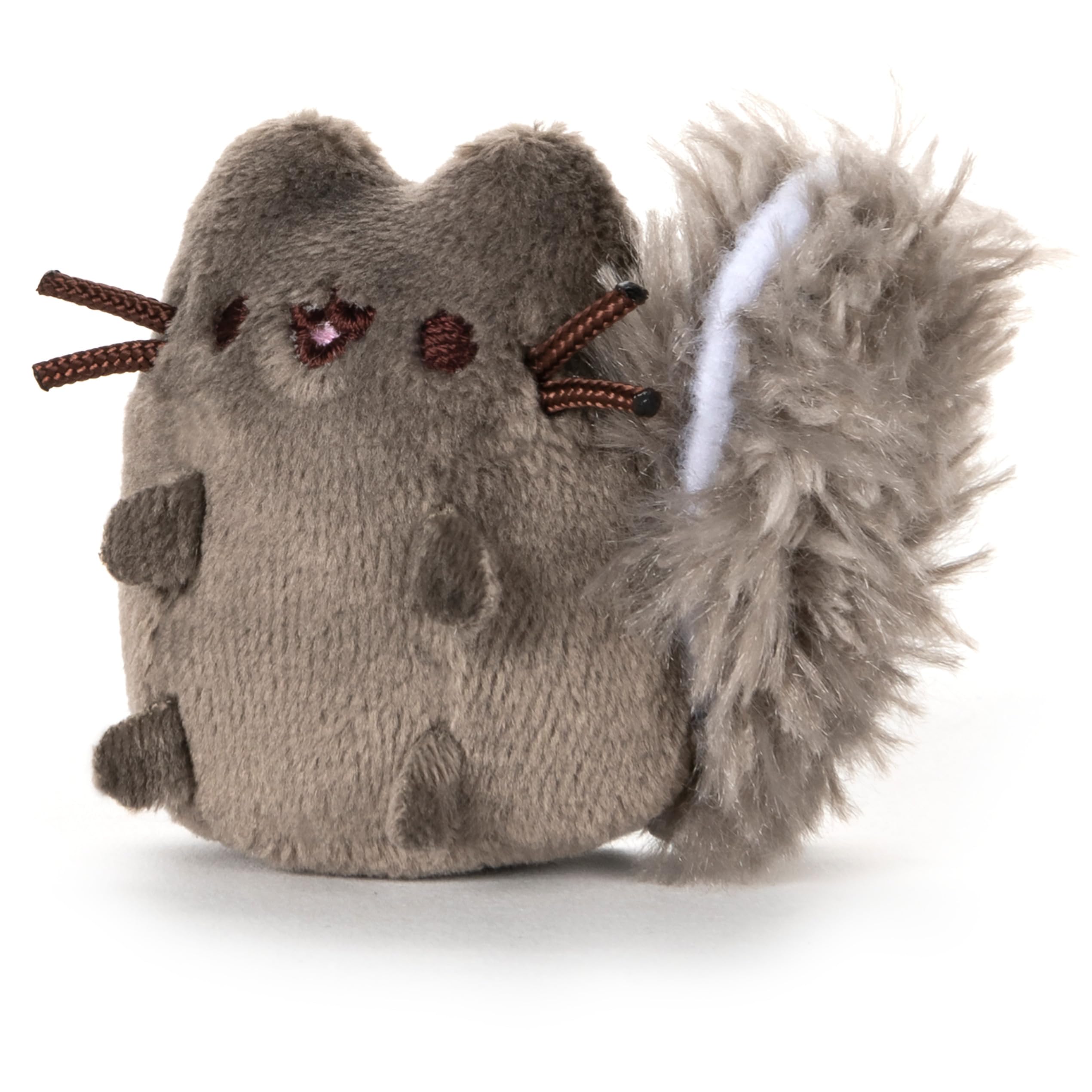 GUND Pusheen 2-inch plush kitties side view, compact cuddle companions.