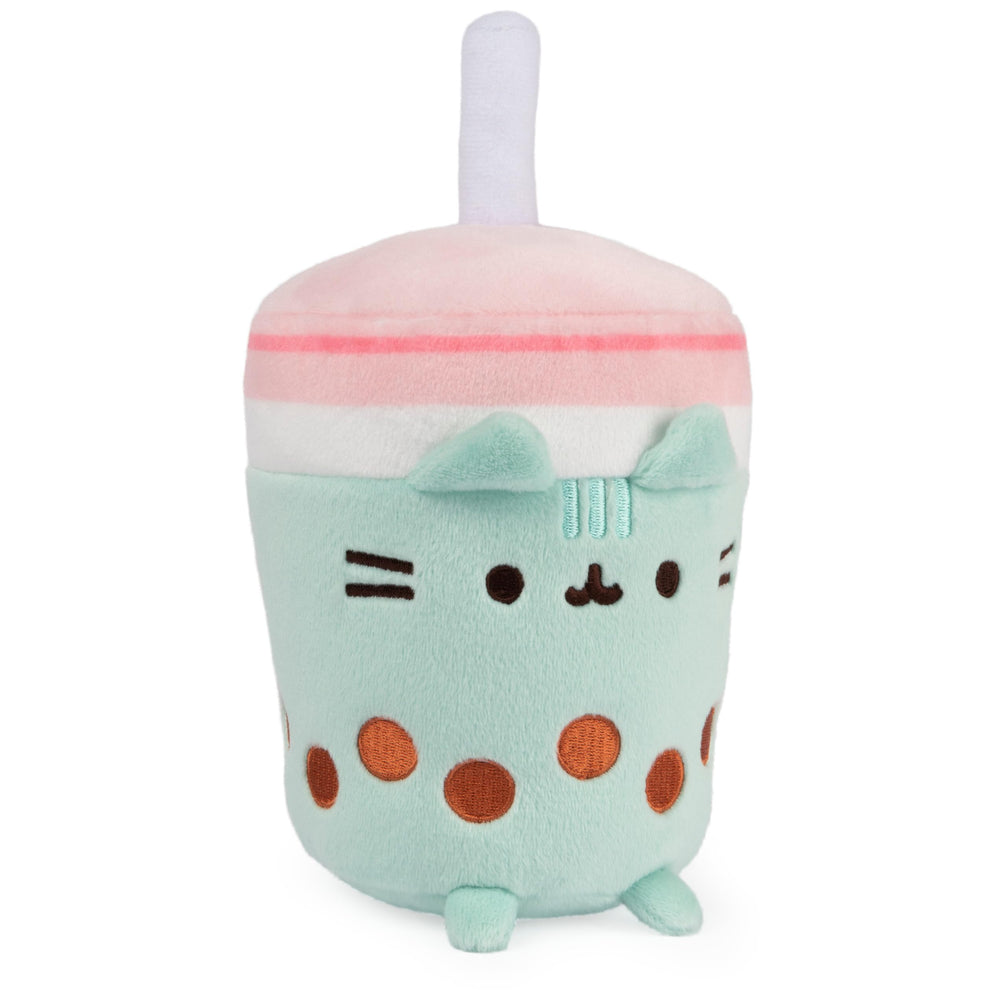 GUND Pusheen boba tea plush pearls highlight adorable tapioca accents.