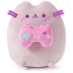 GUND Pusheen Gamer Plush face-front view for cozy display.