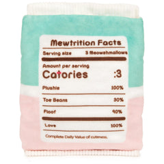Back features Mewtrition Facts for playful, collectible detail.